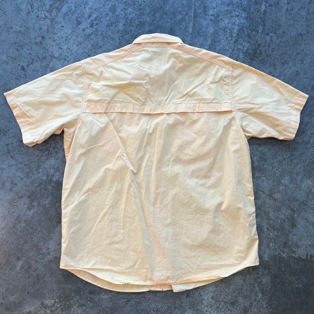 L.L. Bean Men’s Vented Fishing Shirt Short Sleeve Yellow Large Gorpcore VTG - Picture 4 of 6